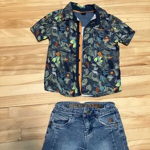 Nano boy denim short and shirt size 3
